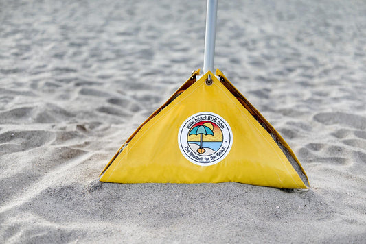 beach umbrella with sand anchor