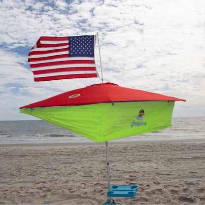 tilted beach umbrella sunshade